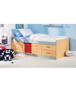 Cabin Bed with Anti-Dustmite Mattress