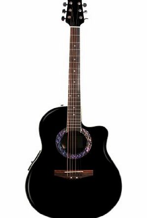 Martin Smith Roundback Style Guitar With Pre-Amplifier And Equalizer - Black