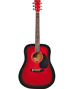 Martin Smith W-500 Acoustic Guitar Package - Red