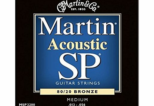 Martin SP 80/20 Acoustic Guitar Strings - Bronze Wound (Medium, .013 - .056)