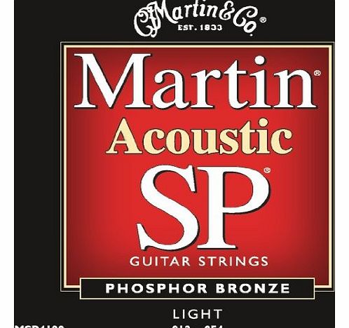 Martin SP 92/8 Acoustic Guitar Strings - Phosphor Bronze Wound (Light, .012 - .054)