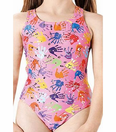 Maru Girls Hands Sparkle Rave Back Swimsuit SS15