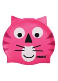 Kids Fun Silicone Swim Hat - Pink Cat