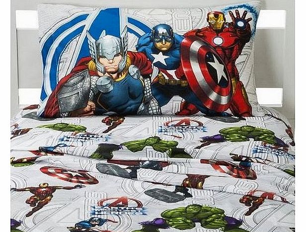 Marvel Avengers Double Bed Size 4-Piece Sheet Set(no duvet cover included)