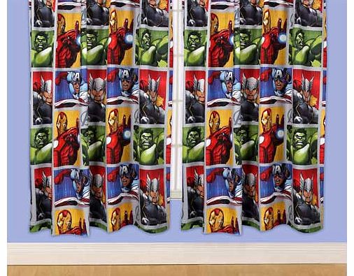 Marvel Comics Avengers Team Curtains - 66` x