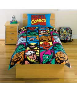 marvel Comic Characters Rotary Double Bed Duvet Set