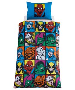 Marvel Comic Characters Rotary Duvet Cover Set -