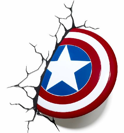 Marvel Comics 3D Captain America Shield Wall Light