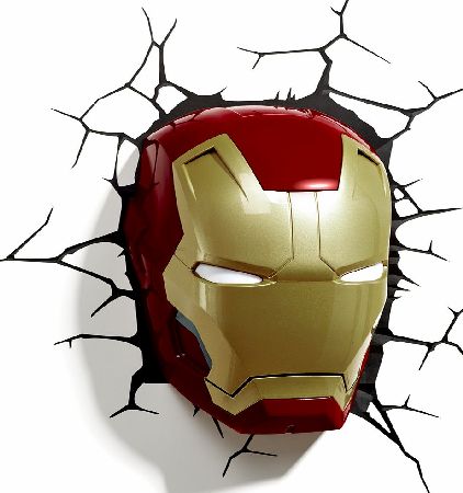 Marvel Comics 3D Iron Man Mask Wall Light