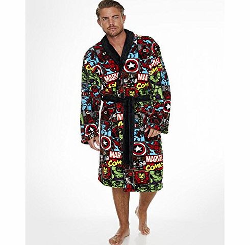 Marvel Comics Marvel Comic Strip Fleece Bathrobe