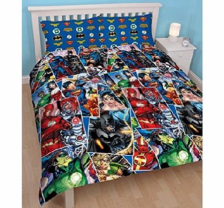 Marvel DC Comics Reversible Justice League Duvet Set - Double