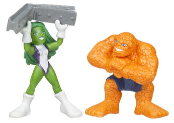 Marvel Hulk Super Hero Squad 2 Figure Pack - The Thing/She Hulk