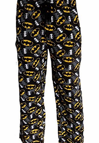 Mens Pyjamas Marvel Cartoon Lounge Wear Lounge Bottoms Pants Trousers Gym (L, Batman)