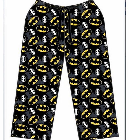 Mens Pyjamas Marvel Cartoon Lounge Wear Lounge Bottoms Pants Trousers Gym (S, Batman)