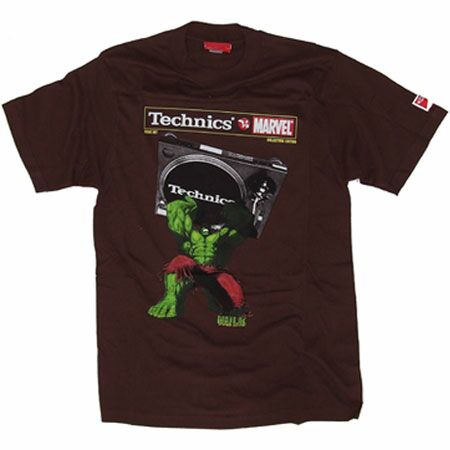 Marvel vs Technics Hulk Brown T-Shirt