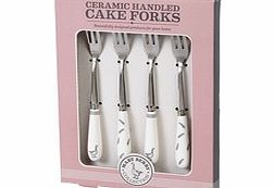 Mary Berry Collection Four ceramic handle cake forks