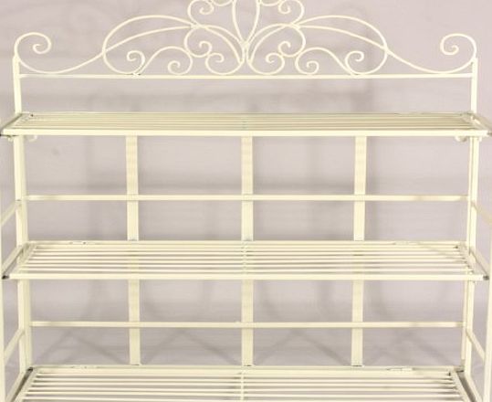 marymarygardens Cream Scroll Design 3 Tier Shelf Unit