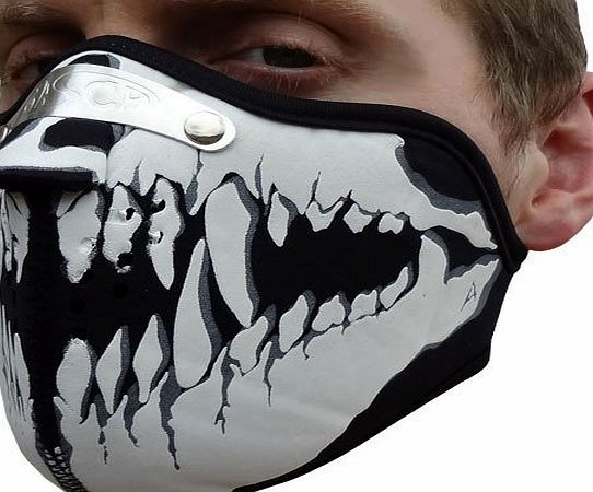 Skeleton Skull Jaw Motorbike Motorcycle Biker Bicycle Cyclist Mountain BMX Bike Filter Face Mask Airsoft Fancy Dress Costume Halloween
