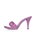 Mascha Buckle Croco Purple Sandal Slide Shoes