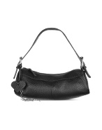 Maschera Black Pebble Soft Calf Leather Hobo Bag
