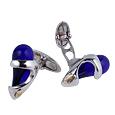 Masini Blue Murano Drop Sterling Silver Cufflinks