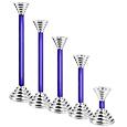 Masini Blue Murano Glass and Sterling Silver Candleholder