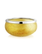 Masini Craquele Crystal and Sterling Silver Centerpiece Bowl