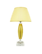 Craquele Crystal and Sterling Silver Table Lamp