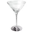 Large Silver Stem Martini Glass
