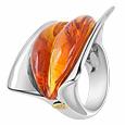 Vanita`- Amber Murano Glass Ring