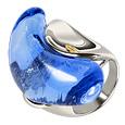 Masini Vanita`- Blue Murano Glass Stone Ring