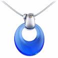 Vanita`- Blue Open Circle Murano Glass Pendant