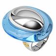 Vanita`- Blue Sterling Silver Oval Ring