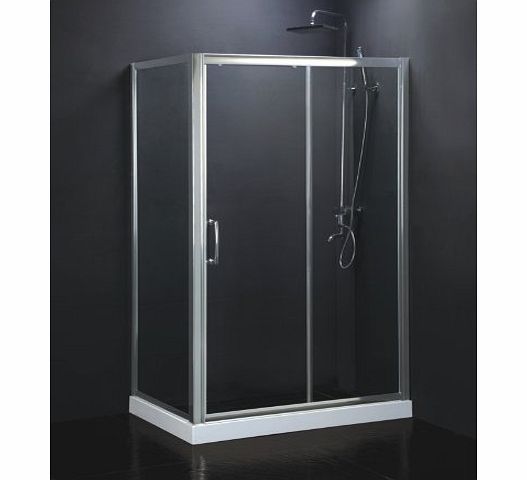 massG 6mm Tempered Safety Glass Enclosure Suit With Chrome Finish amp; Stone Tray