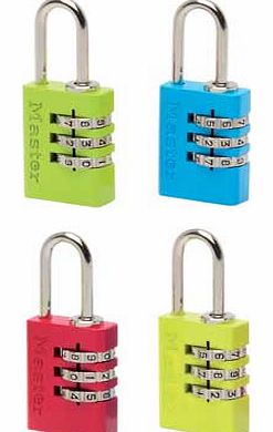 20mm Coloured Combi Locks - Pack of 2