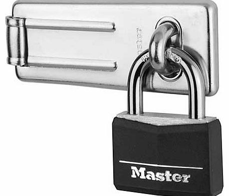 Master Lock 40mm Padlock and 89mm Hasp