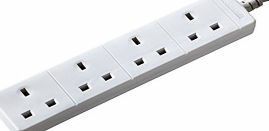 Masterplug BFG1-MS 13 A4-Gang Indoor Power Socket with 1 m Extension Lead - White