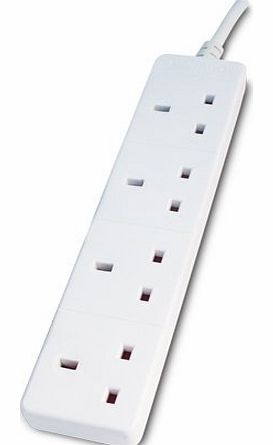 Masterplug Indoor Power BFG1-MS 4-Gang 13 amp Socket with 1 m Extension Lead (White)