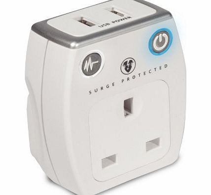 Masterplug SRGAUSBPW Surge Protected Mains USB Charger
