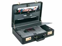 masters 2256 black expandable attache case with
