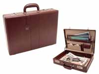 2318 bonded brown leather expandable