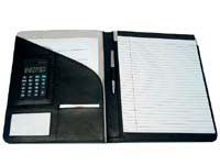 MASTERS 2925 black leather folder with compact