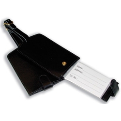 masters Luggage Tag Leather Sliding Tag with