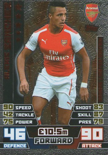 Match Attax 2014/2015 Alexis Sanchez 14/15 Bronze Limited Edition