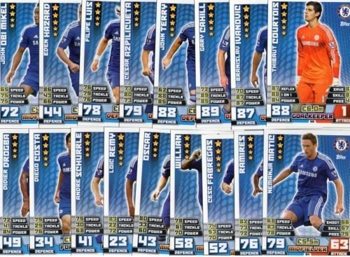 Match Attax 2014/2015 Chelsea 17 Base 14/15 Card Team Set