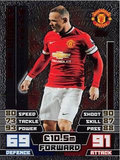 Match Attax 2014/2015 Wayne Rooney 14/15 Bronze Limited Edition