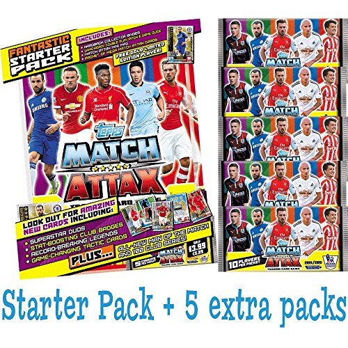 Match Attax Topps Match Attax 2014 2015 Starter Binder Pack   50 extra cards (5 boosters)
