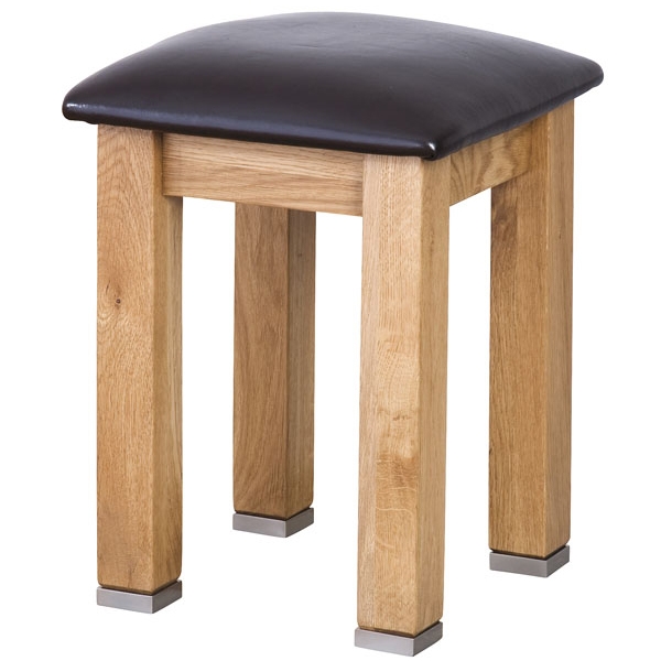 Stool with Leather Cushion