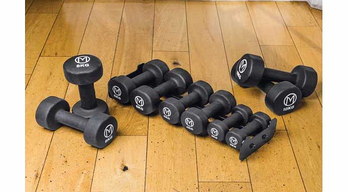 Matt Roberts Set of Dumbbells with Stand - 24kg