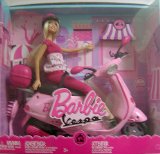 Mattel Barbie Doll and Pink Vespa